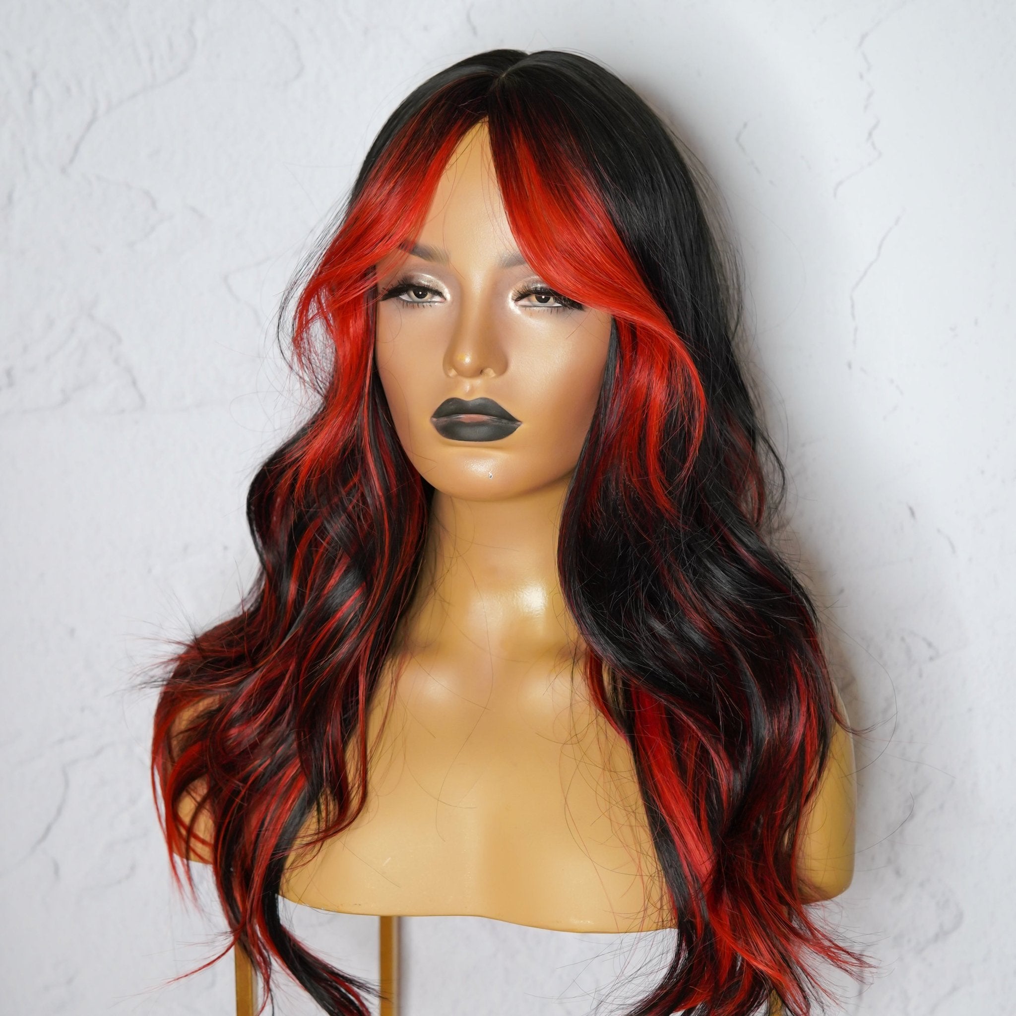 ALEXA Red Fringe Wig - Milk & Honey Wigs