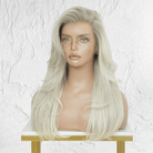 ASH Root Blonde Human Hair Lace Front Wig - Milk & Honey Wigs