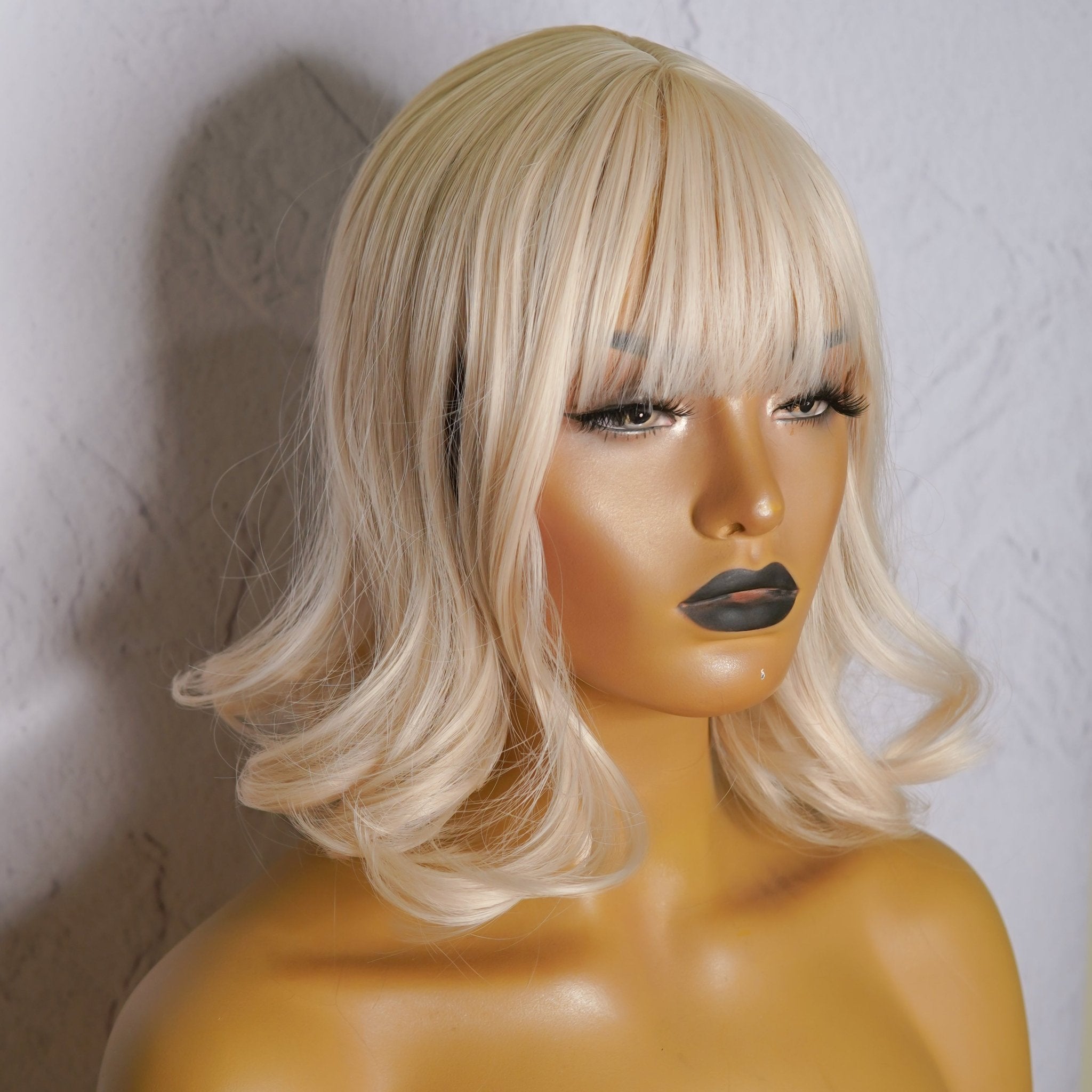 BENNI Platinum Blonde Bob Fringe Wig - Milk & Honey Wigs