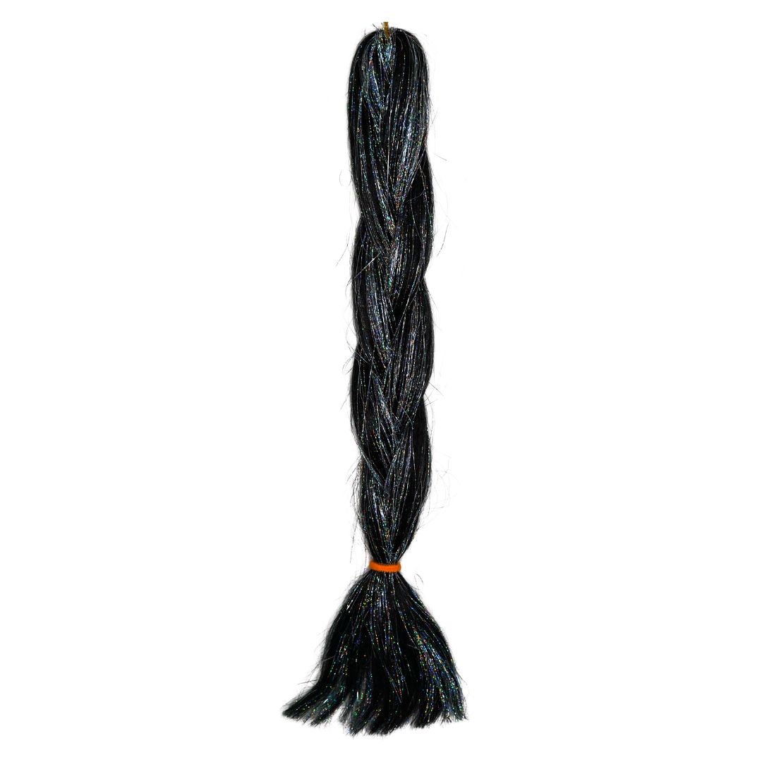 BLACK GLITTER BRAID HAIR 24" - Milk & Honey Wigs