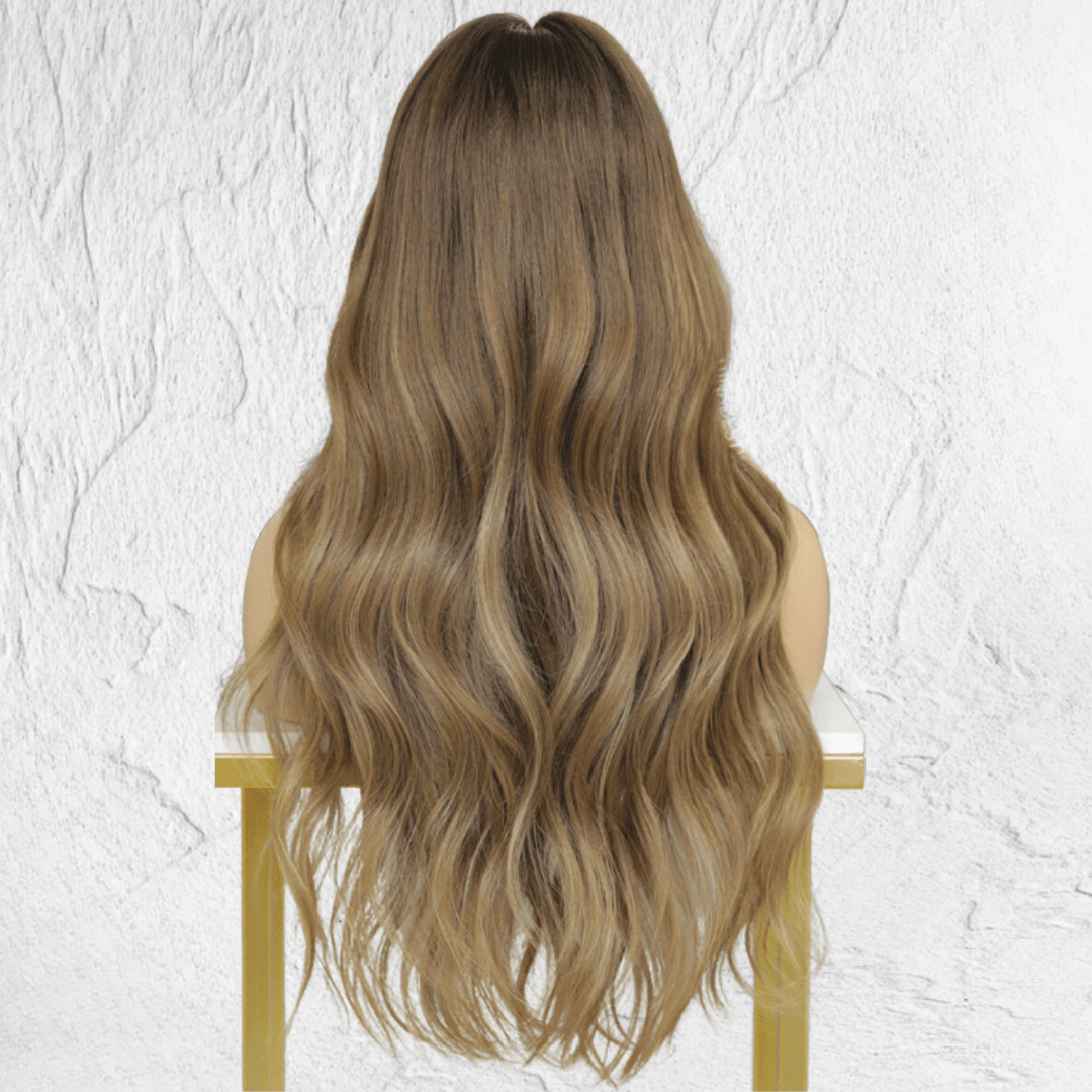 Brown Ombre Human Hair Lace Front Wig - Milk & Honey Wigs