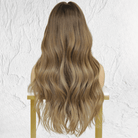Brown Ombre Human Hair Lace Front Wig - Milk & Honey Wigs