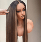 CARTER Lived In Brunette Human Hair Lace Front Wig ** READY TO SHIP ** - Milk & Honey Wigs