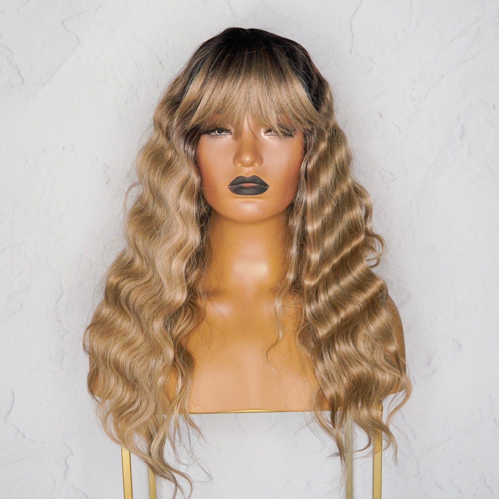 CHELSEA Ombre Ash Fringe Wig - Milk & Honey Wigs