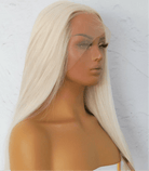 CLEO Platinum White Blonde Human Hair Medical Cap Wig 16” ** READY TO SHIP ** - Milk & Honey Wigs