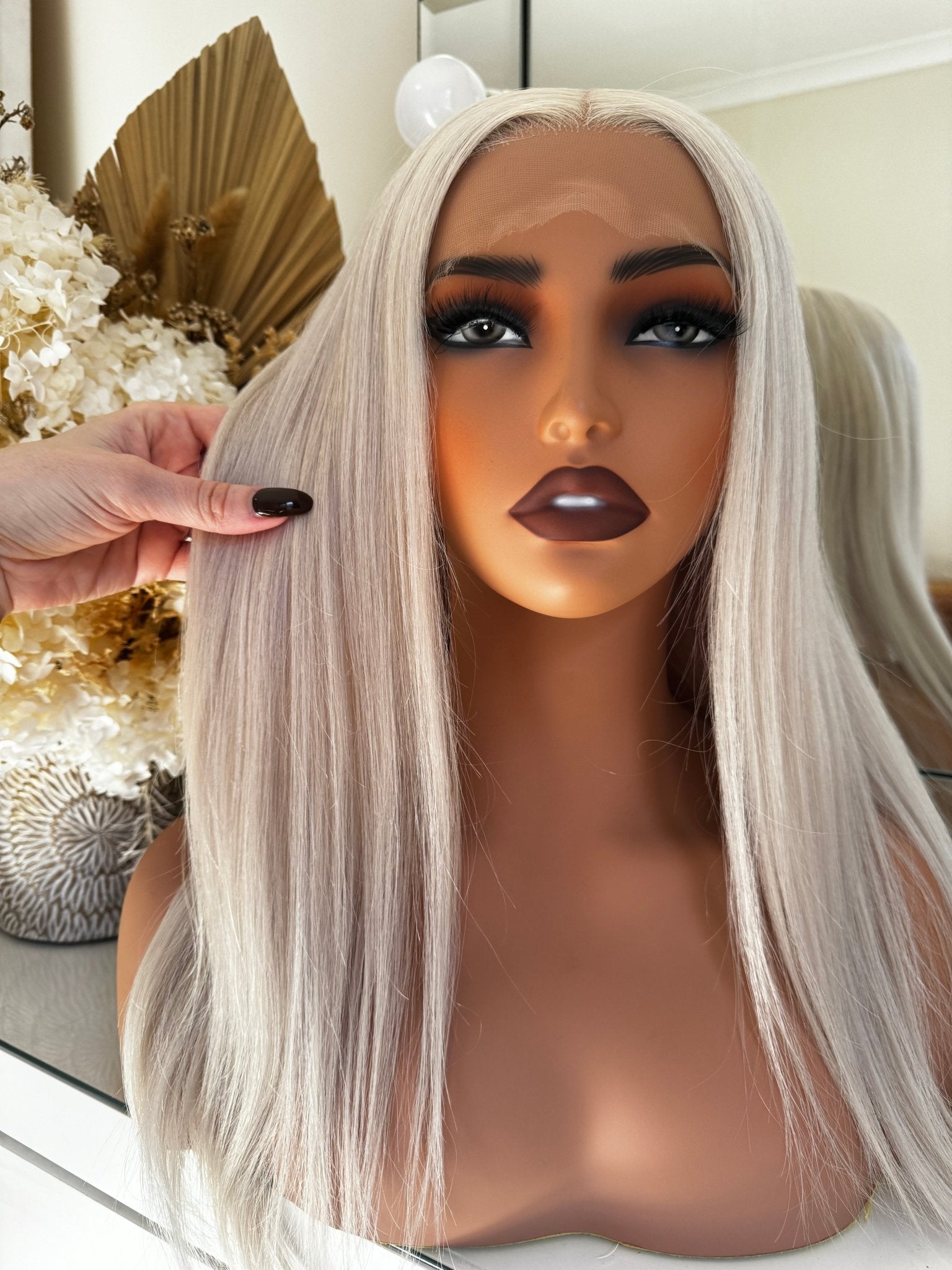 CLEO Platinum White Blonde Human Hair Medical Cap Wig 16” ** READY TO SHIP ** - Milk & Honey Wigs