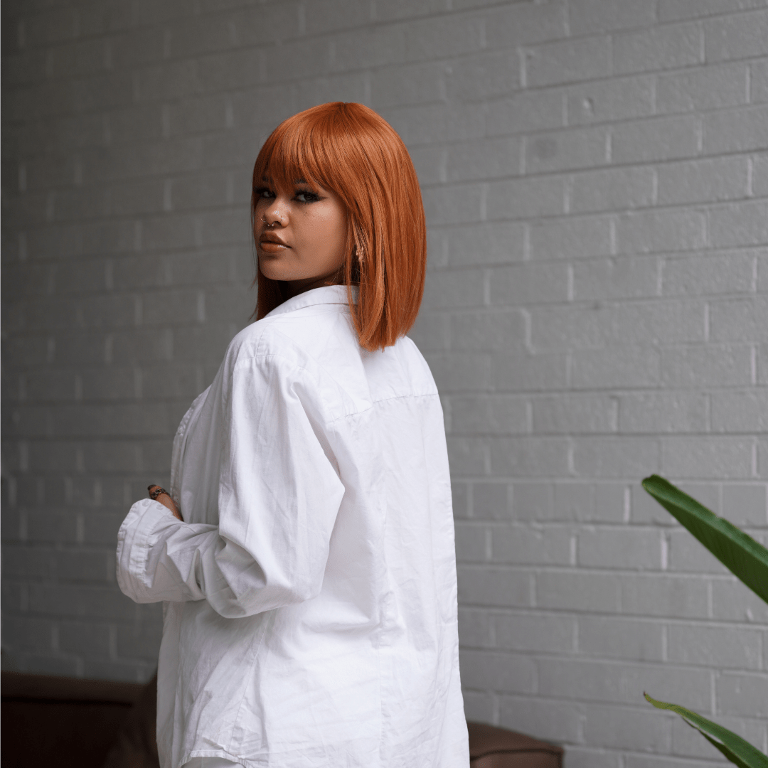 COURTNEY Auburn Fringe Wig - Milk & Honey Wigs