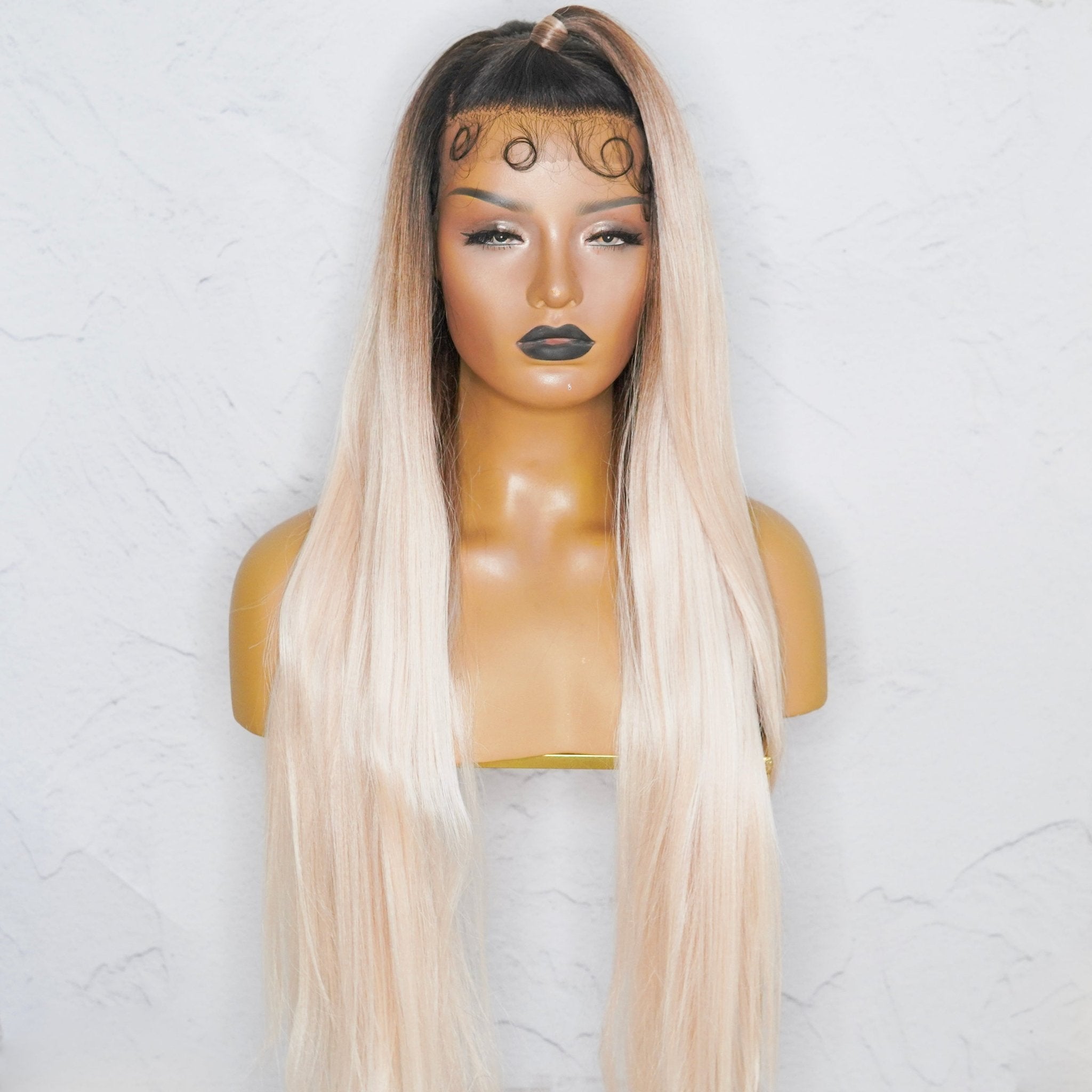 ESTELLE Brown Ombre Up Do Lace Front Wig - Milk & Honey Wigs