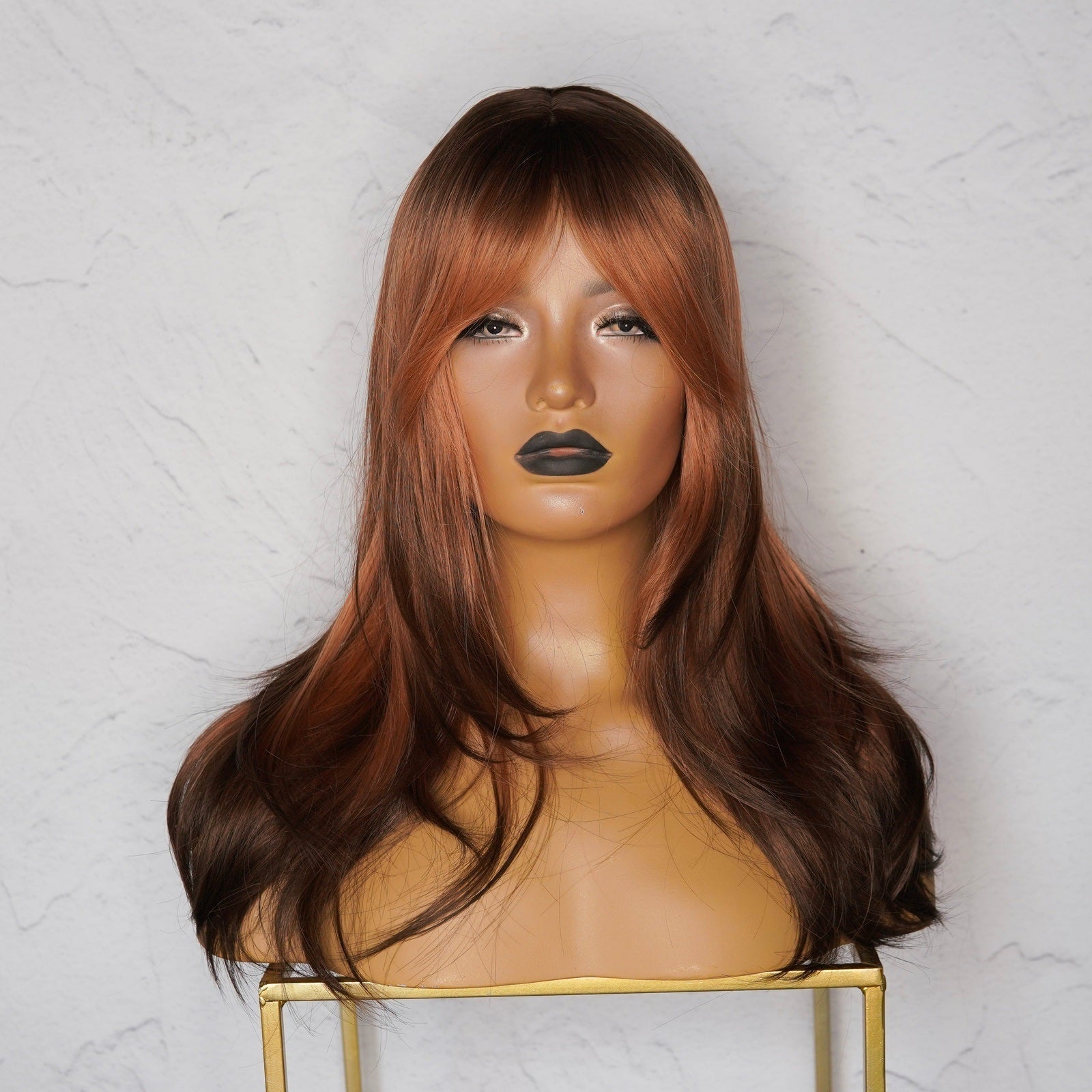 ISLA Ombre Copper Fringe Wig - Milk & Honey Wigs