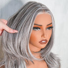 JEAN Ash Grey ( Salt & Pepper ) 13X6 Lace Front Wig - Milk & Honey Wigs