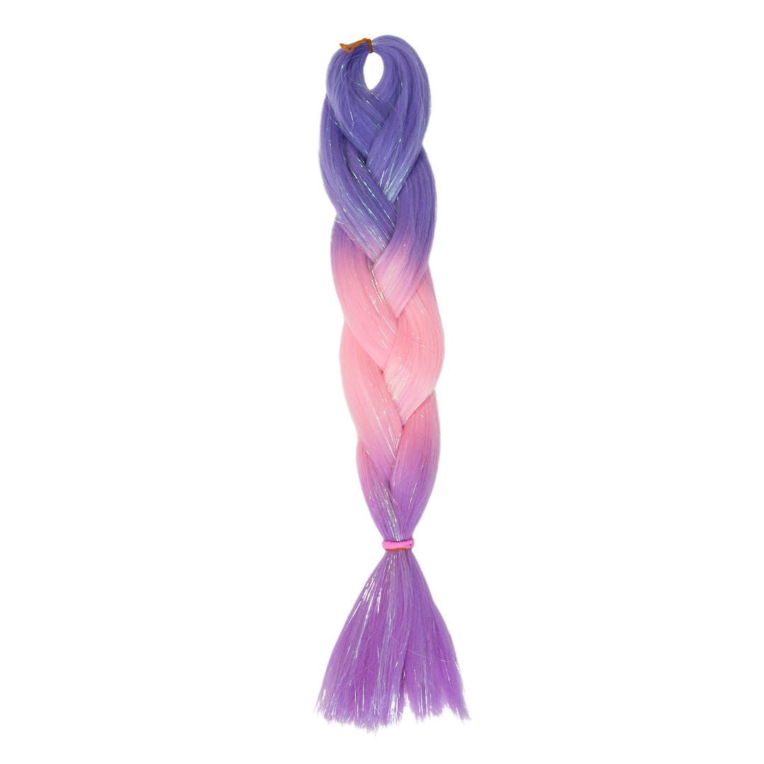 PURPLE | PINK | MAUVE GLITTER BRAID HAIR 24" - Milk & Honey Wigs