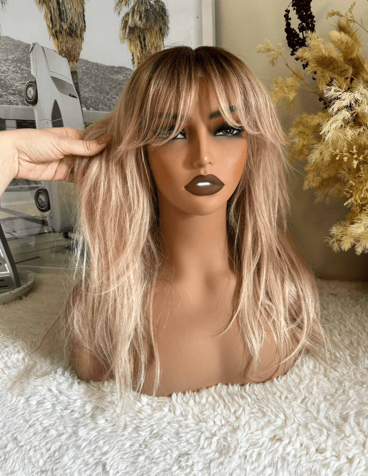 ROXANNE Human Hair Lace Front Wig - Milk & Honey Wigs