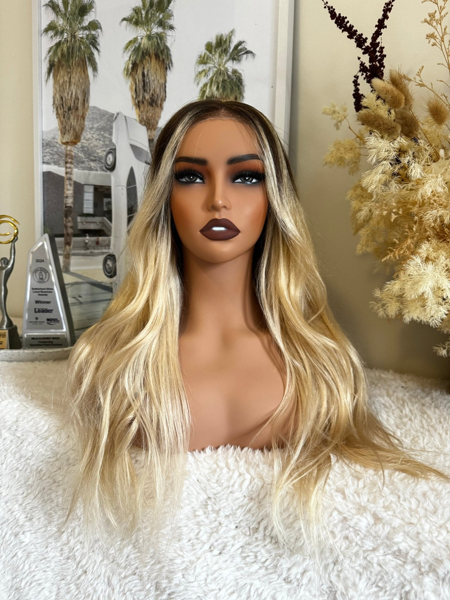 SEAMLESS OMBRE Straight Human Hair Wig 22” **READY TO SHIP** - Milk & Honey Wigs