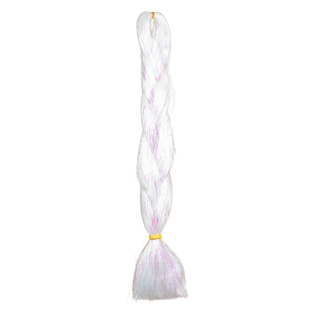 WHITE GLITTER BRAID HAIR 24" - Milk & Honey Wigs