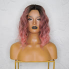 ALESSANDRA Ombre Pink Bob Lace Front Wig - Milk & Honey