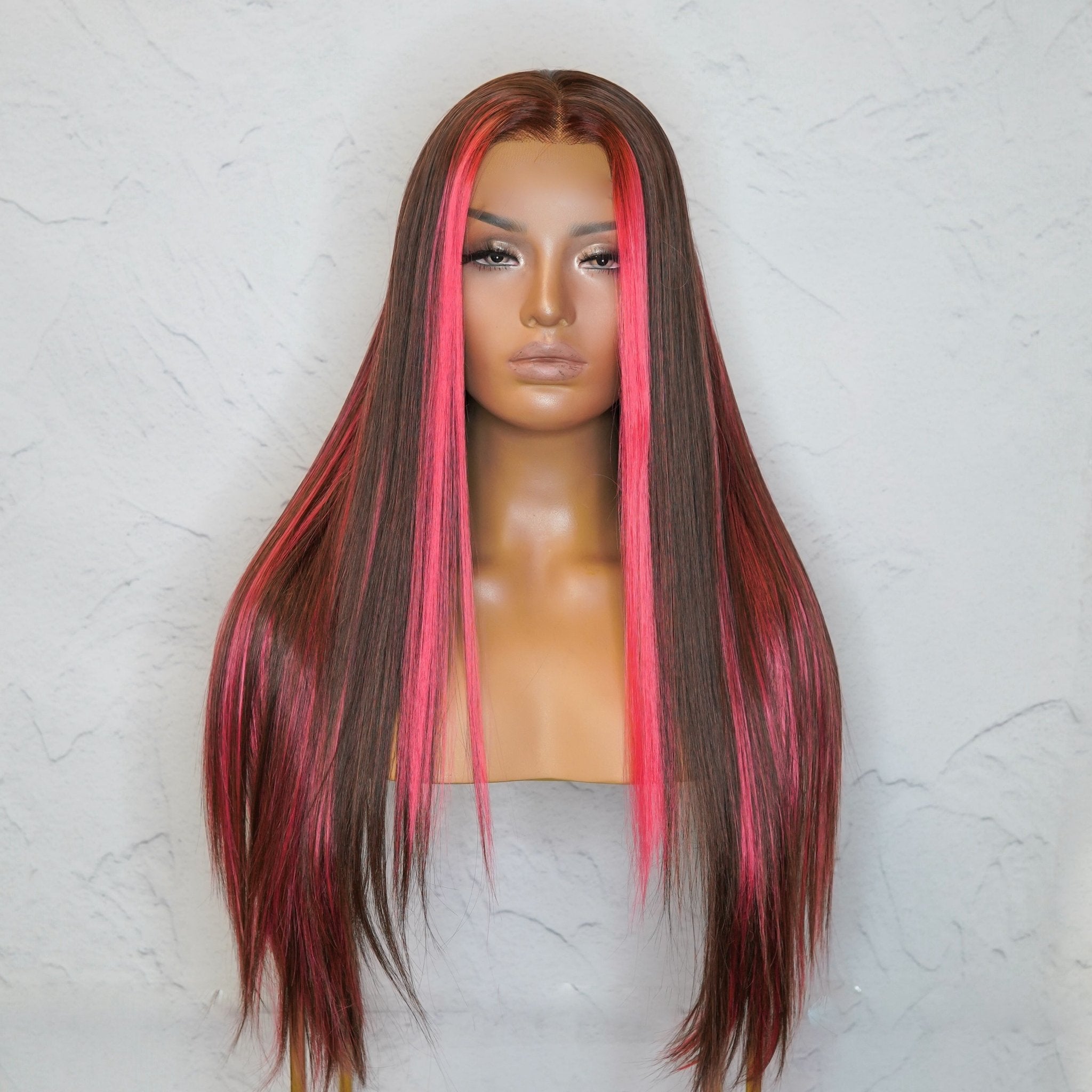 ALICIA Ombre Pink Lace Front Wig - Milk & Honey Wigs