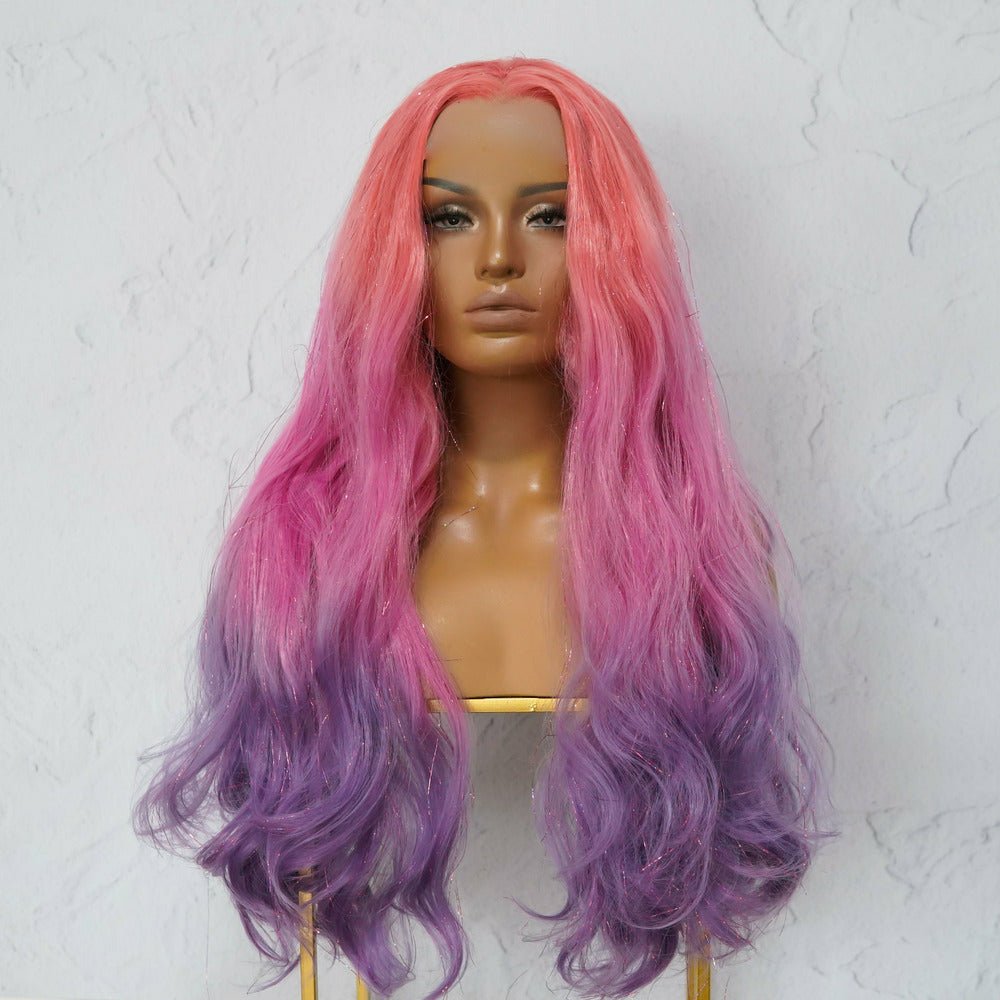 AMBER Tinsel Glitter Ombre Lace Front Wig | RAINBOW WIGS | COLOURFUL WIGS | WIGS ONLINE | WIGS AUSTRALIA 