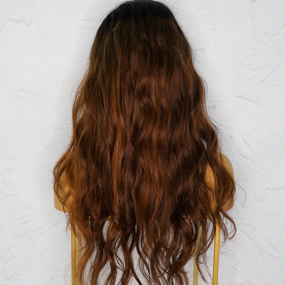 ANASTASIA Ombre Human Hair Lace Front Wig - Milk & Honey