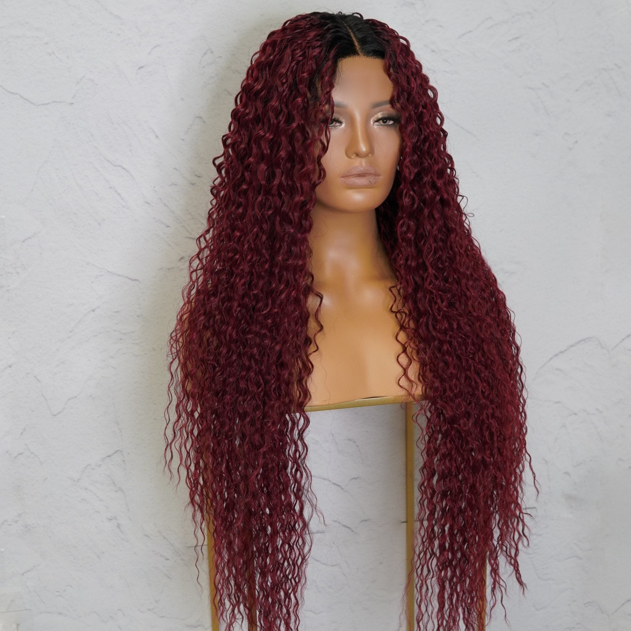 ATHENA Red Lace Front Wig - Milk & Honey Wigs
