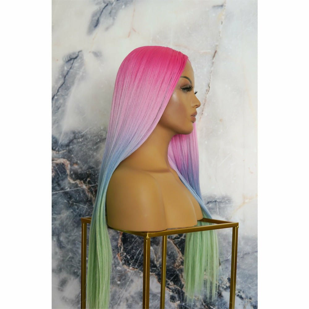 ATLANTIS Rainbow Ombre Lace Front Wig | RAINBOW WIGS | COLOURFUL WIGS | WIGS ONLINE | WIGS AUSTRALIA 