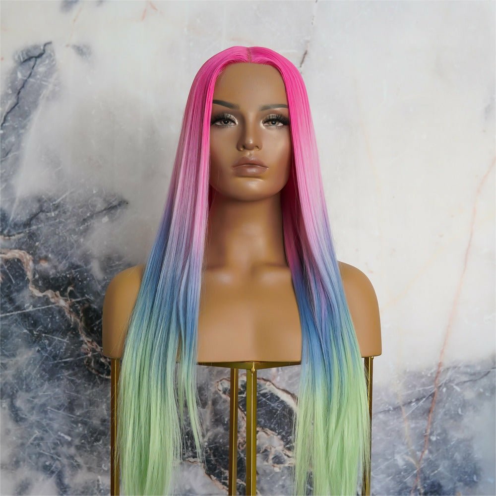ATLANTIS Rainbow Ombre Lace Front Wig | RAINBOW WIGS | COLOURFUL WIGS | WIGS ONLINE | WIGS AUSTRALIA 