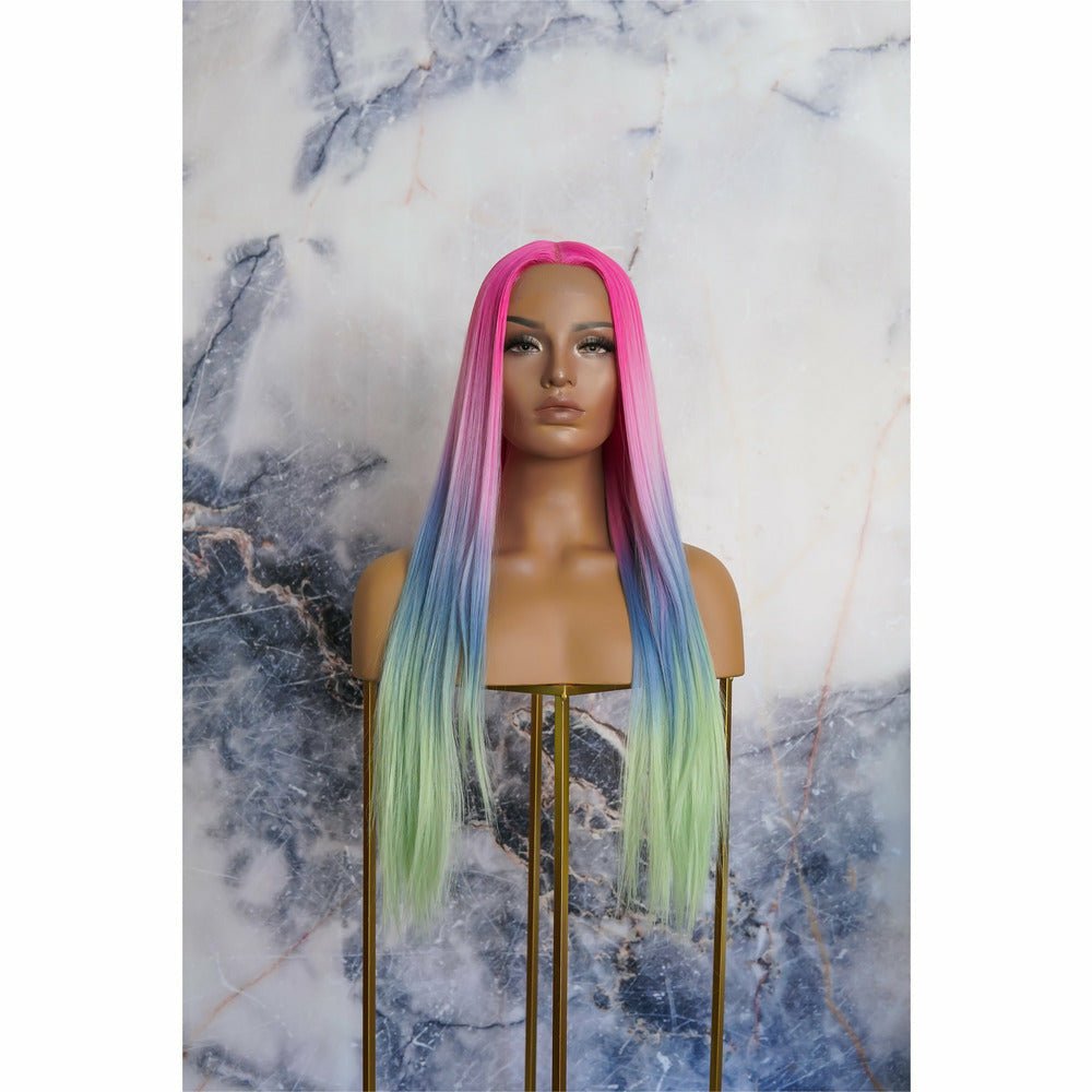 ATLANTIS Rainbow Ombre Lace Front Wig | RAINBOW WIGS | COLOURFUL WIGS | WIGS ONLINE | WIGS AUSTRALIA 