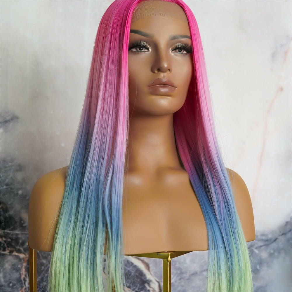 ATLANTIS Rainbow Ombre Lace Front Wig | RAINBOW WIGS | COLOURFUL WIGS | WIGS ONLINE | WIGS AUSTRALIA 