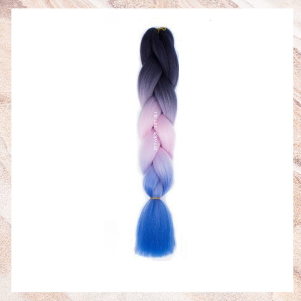 BLACK | MAUVE | BLUE OMBRÉ 24"