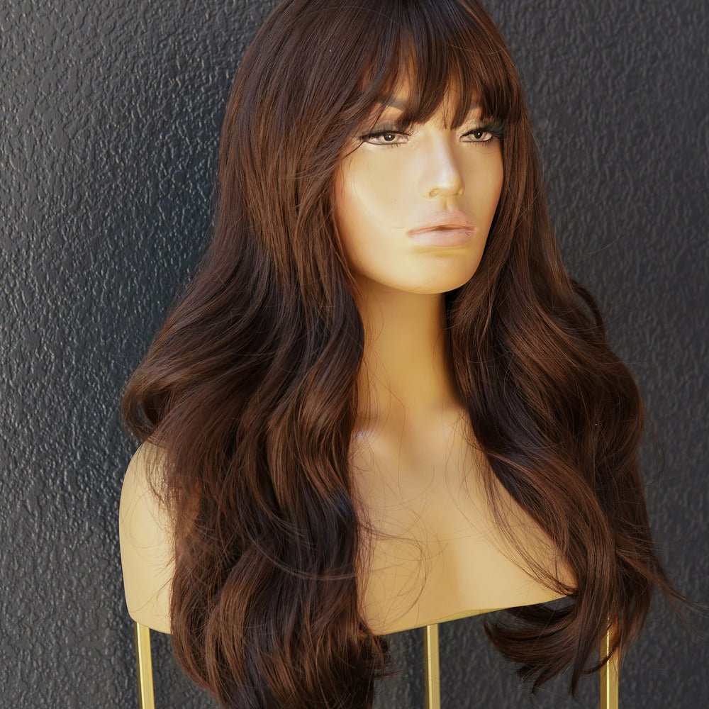 CAPRI Dark Brown Fringe Wig - Milk & Honey