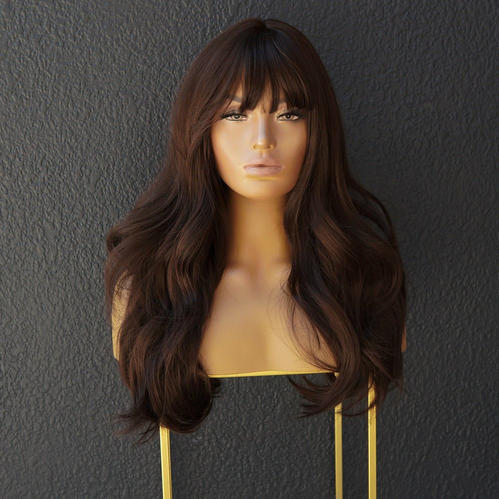 CAPRI Dark Brown Fringe Wig - Milk & Honey