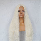 CARDI 40" White Platinum Blonde Lace Front Wig - Milk & Honey