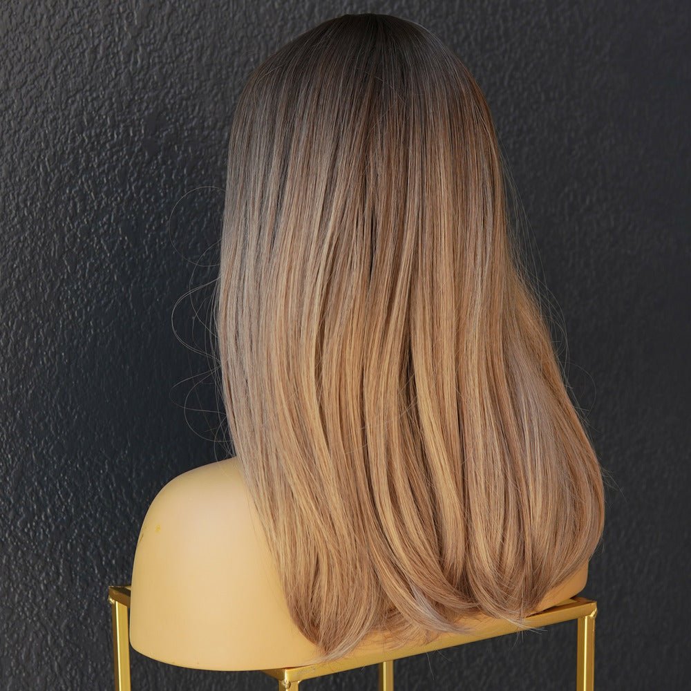 CLARA Ombre Brown Fringe Wig - Milk & Honey
