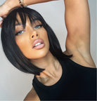 COURTNEY Black Fringe Wig - Milk & Honey