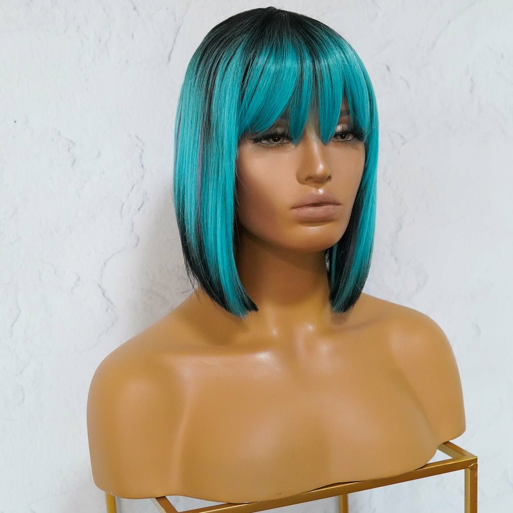 COURTNEY Galaxy Blue Fringe Wig - Milk & Honey