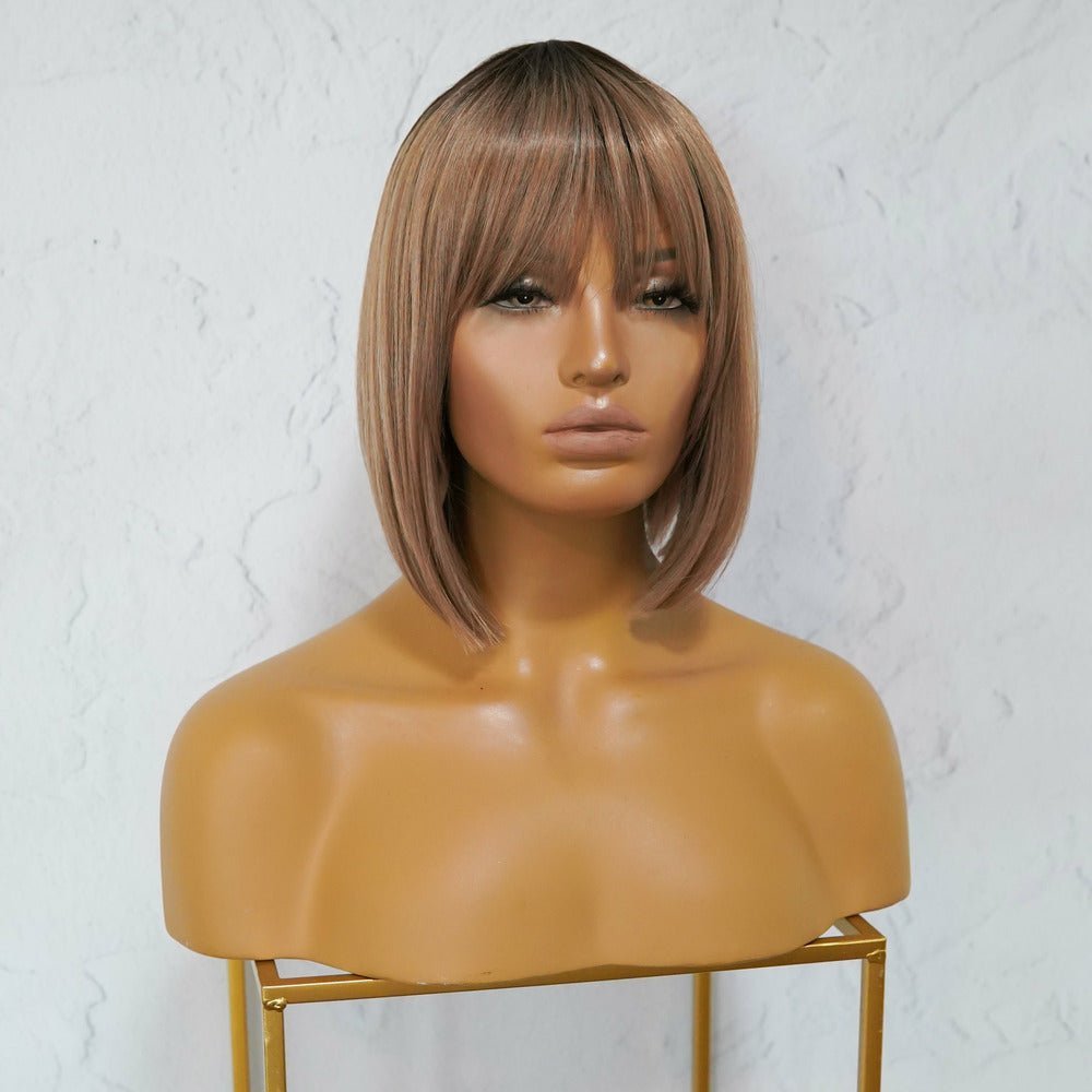 COURTNEY Ombre Caramel Fringe Wig - Milk & Honey Wigs