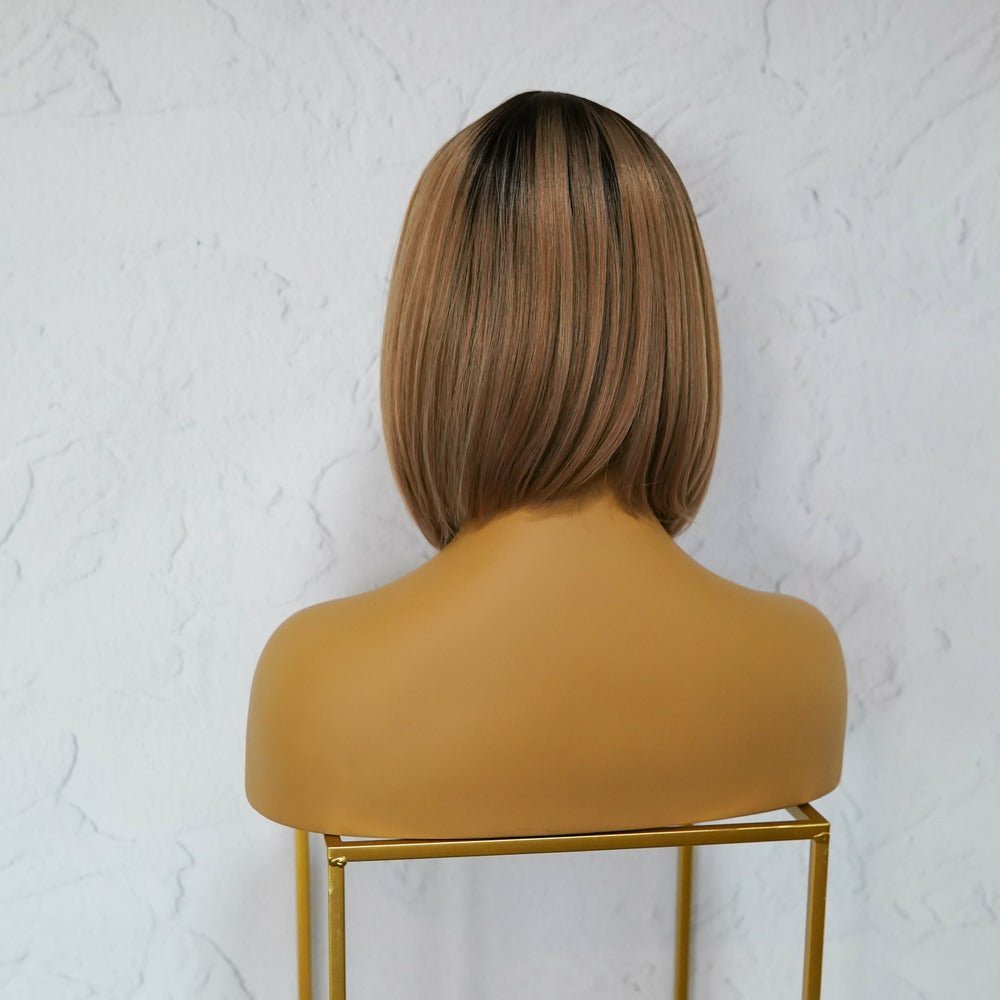 COURTNEY Ombre Caramel Fringe Wig - Milk & Honey Wigs