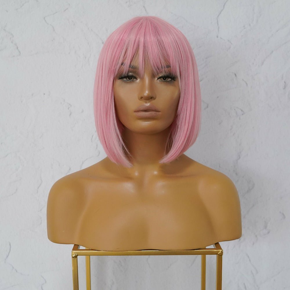COURTNEY Pink Fringe Wig - Milk & Honey