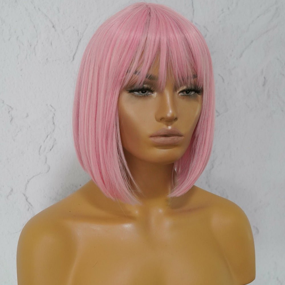 COURTNEY Pink Fringe Wig - Milk & Honey