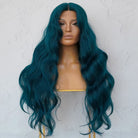 DELILAH Teal Blue 30" Lace Front Wig - Milk & Honey Wigs