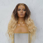 ELENA Ombre Blonde Human Hair U Part Wig - Milk & Honey