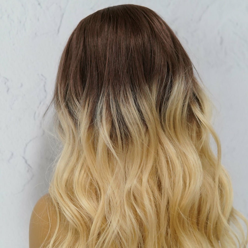 ELENA Ombre Blonde Human Hair U Part Wig - Milk & Honey