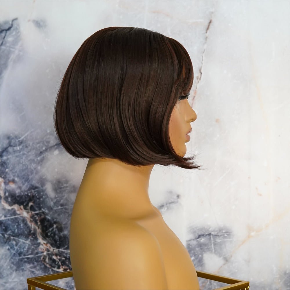 ELLE Dark Brown Fringe Wig - Milk & Honey