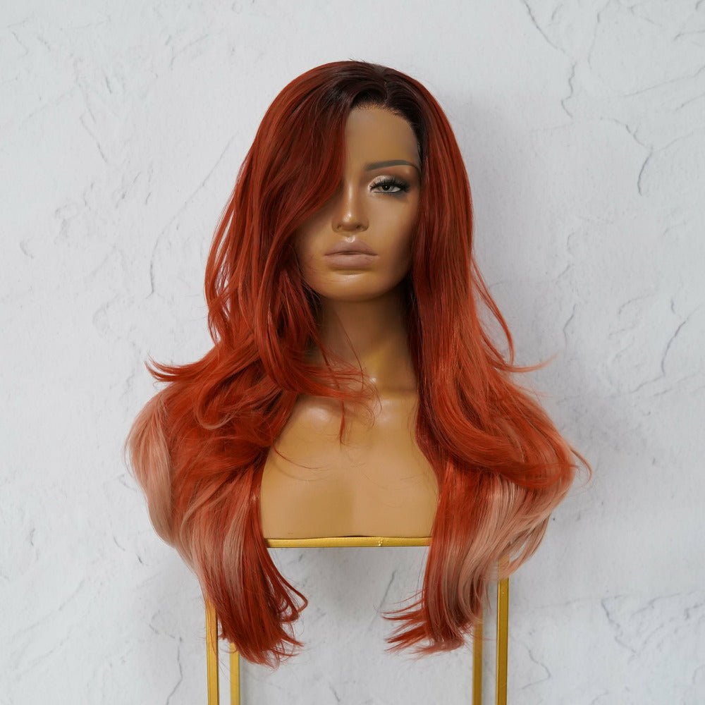 FLAME Ombre Red Lace Front Wig - Milk & Honey
