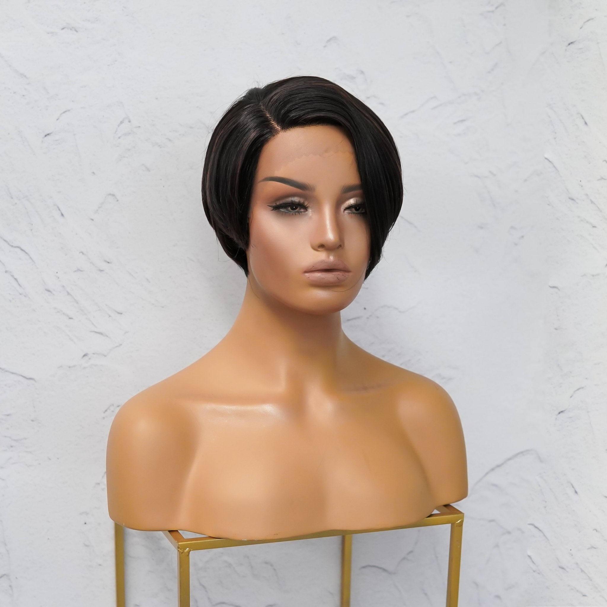 HARRIET Dark Brown Fringe Wig - Milk & Honey Wigs