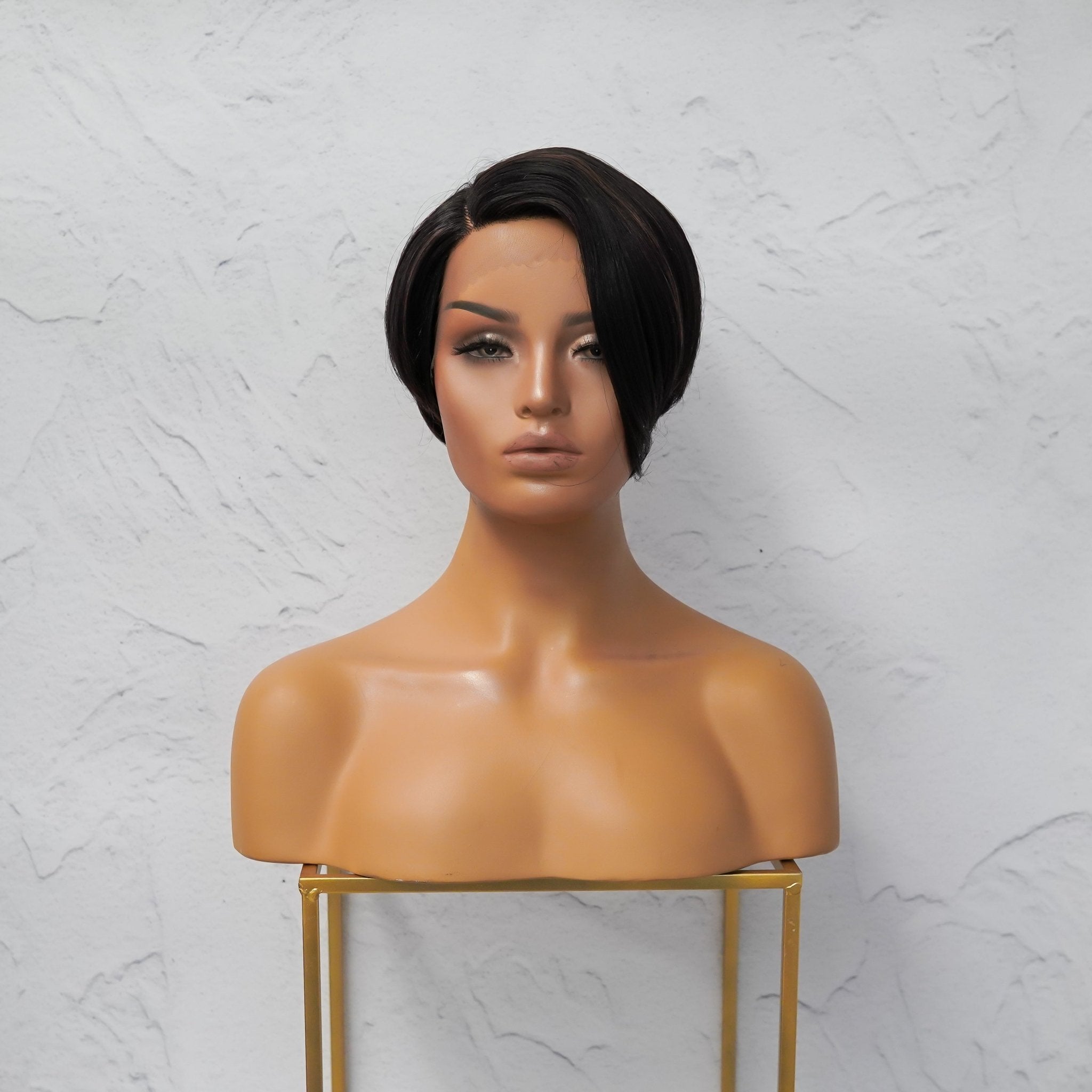 HARRIET Dark Brown Fringe Wig - Milk & Honey Wigs