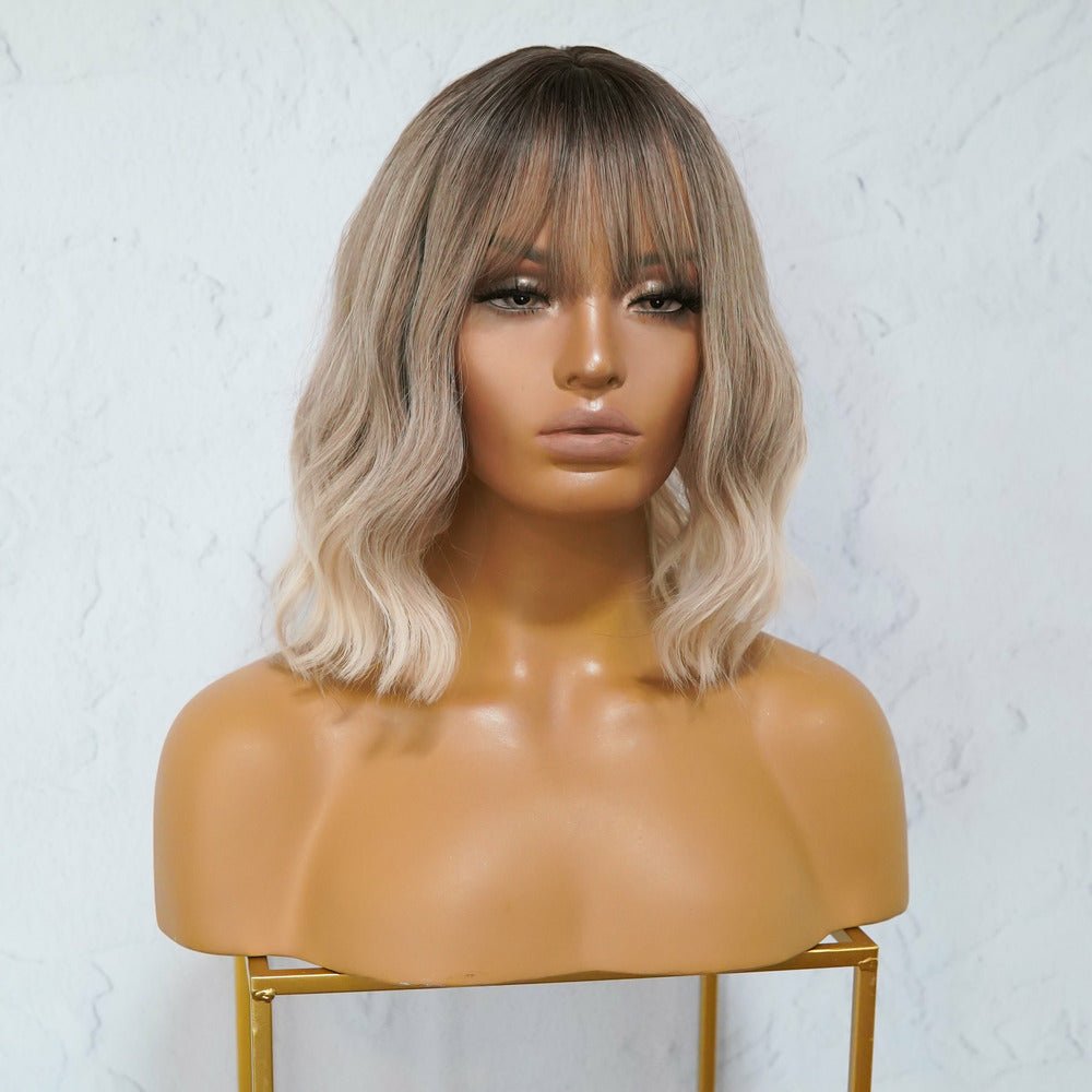 HAYLEY Ombre Three Tone Fringe Wig | BLONDE WIGS | OMBRE + BALAYAGE WIGS