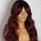 HENLEY Burgundy Lace Fringe Wig - Milk & Honey Wigs