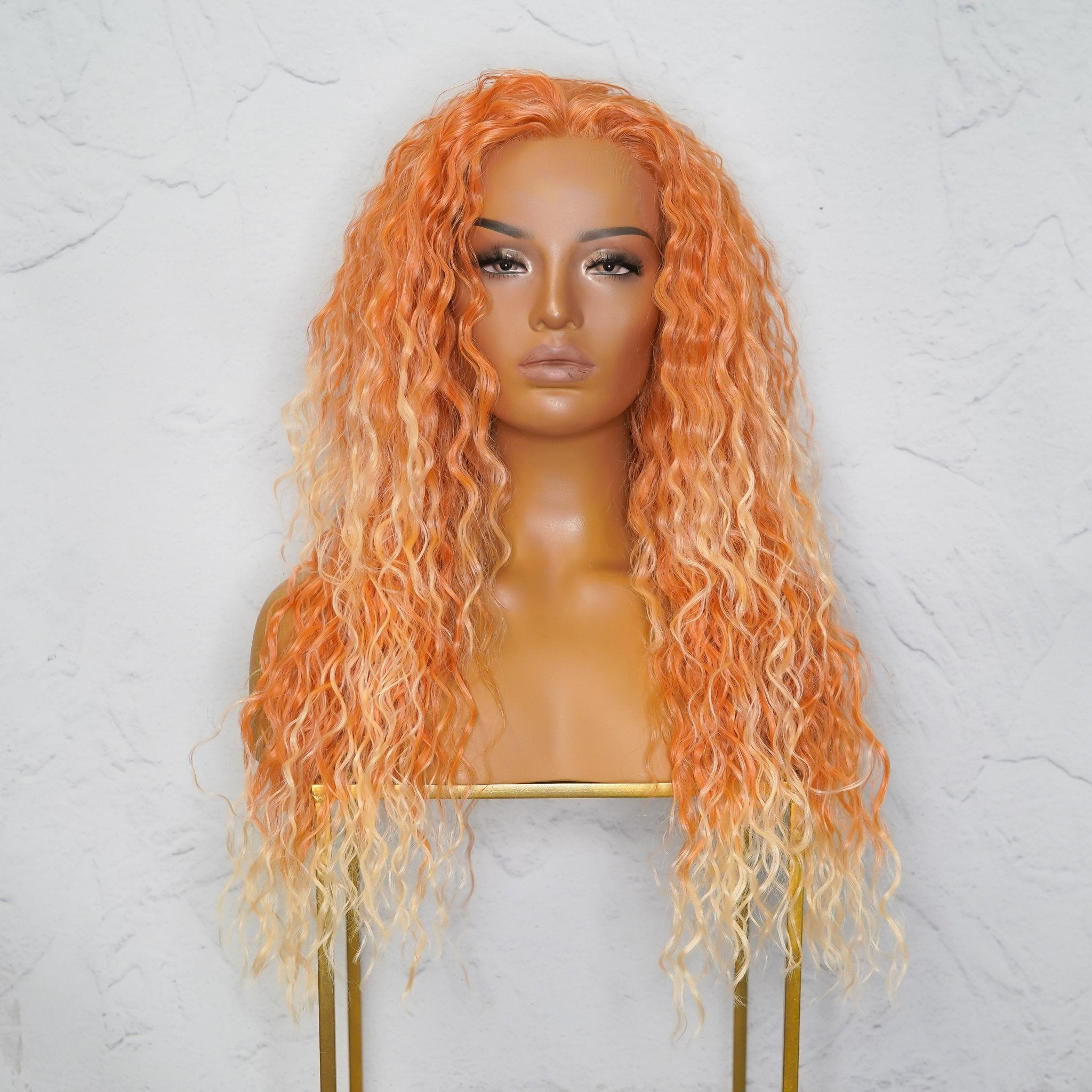 JAGGER Ombré Orange Wavy 24" Lace Front Wig - Milk & Honey Wigs