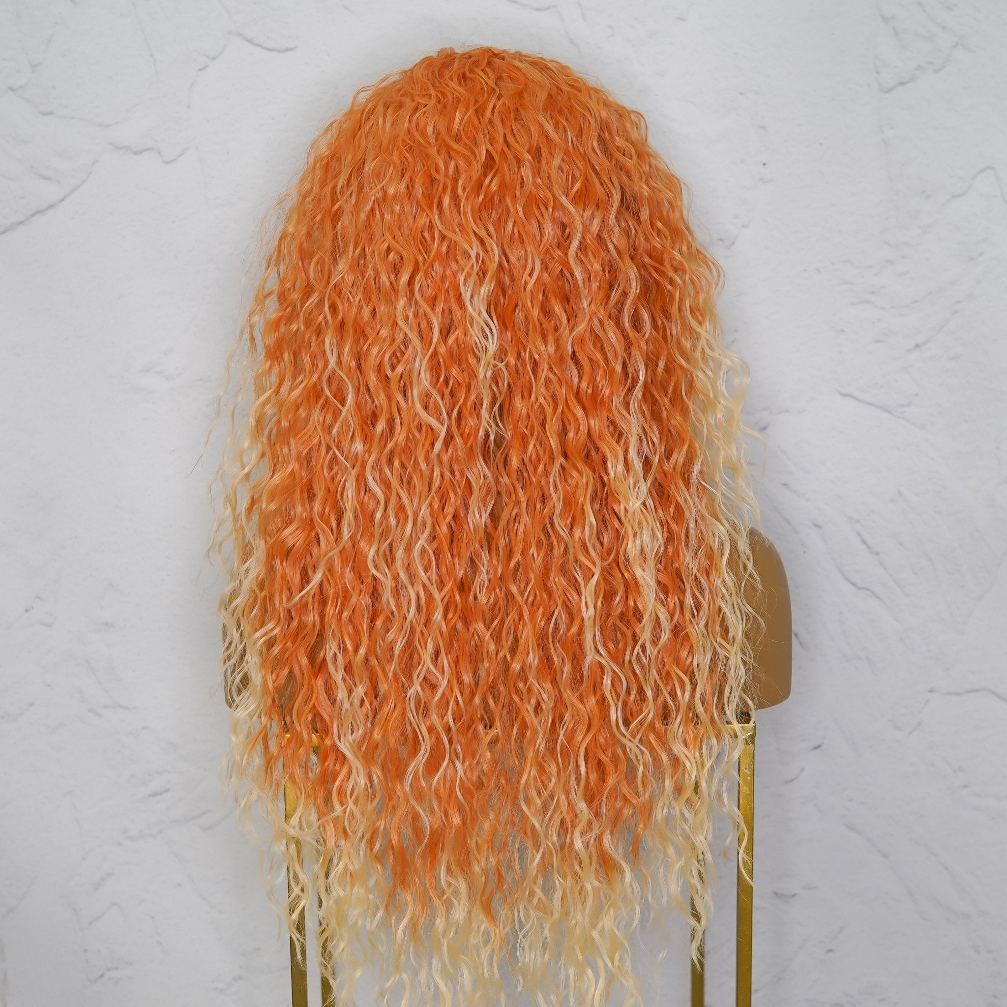 JAGGER Ombré Orange Wavy 24" Lace Front Wig - Milk & Honey Wigs