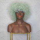 JAYDA Mint Blue Afro Curl Wig - Milk & Honey Wigs